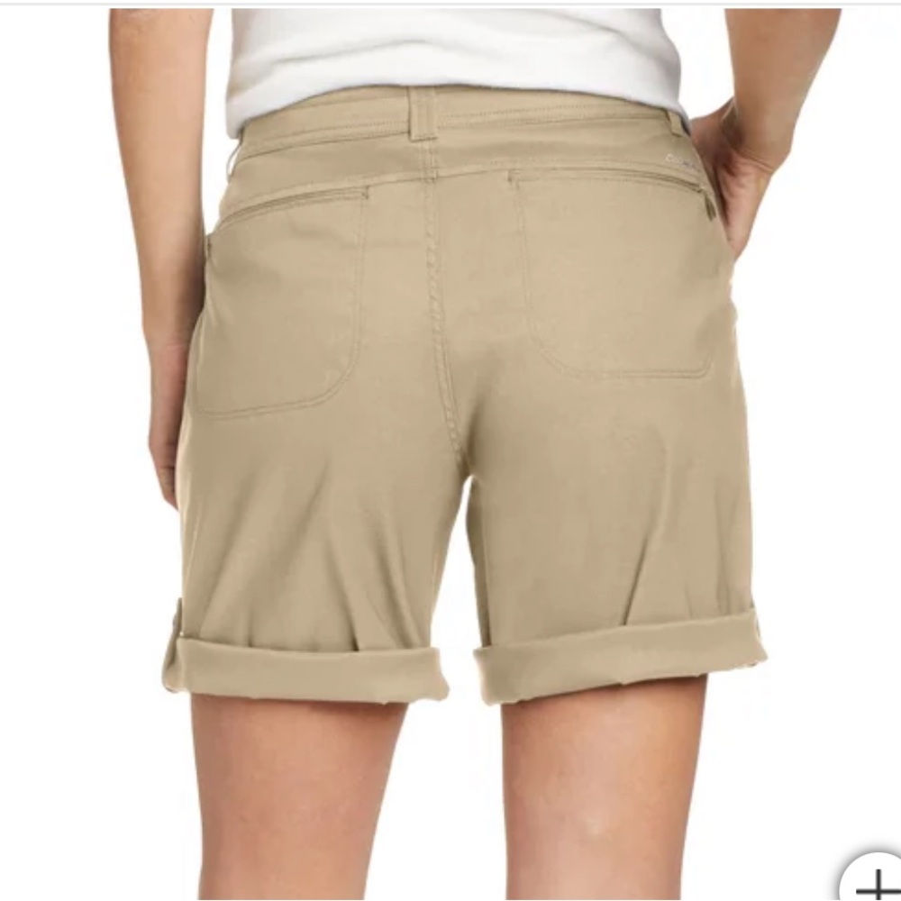 Eddie Bauer Rolled Hem Tan Bermuda new with tags - Picture 3 of 9